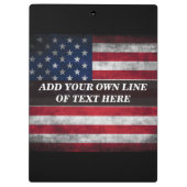 アメリカ国旗にテキストを追加する クリップボード (裏面)