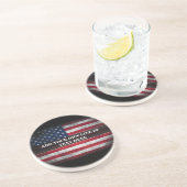 アメリカ国旗にテキストを追加する コースター (側面)