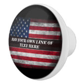アメリカ国旗にテキストを追加する セラミックノブ (右)