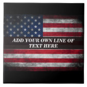 アメリカ国旗にテキストを追加する タイル (正面)
