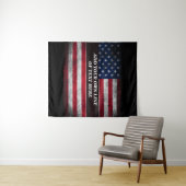 アメリカ国旗にテキストを追加する タペストリー (インサイチュ(横))