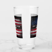 アメリカ国旗にテキストを追加する タンブラーグラス (左)