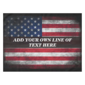 アメリカ国旗にテキストを追加する テーブルクロス (正面(横))