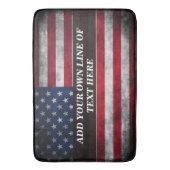 アメリカ国旗にテキストを追加する バスマット (正面縦)