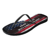 アメリカ国旗にテキストを追加する ビーチサンダル (アングル)