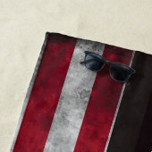 アメリカ国旗にテキストを追加する ビーチタオル (インサイチュ)