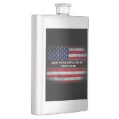 アメリカ国旗にテキストを追加する フラスク (右)