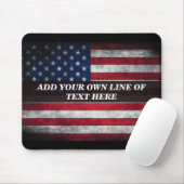 アメリカ国旗にテキストを追加する マウスパッド (マウス)