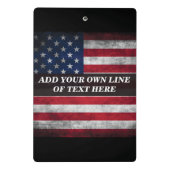 アメリカ国旗にテキストを追加する ミニクリップボード (裏面)