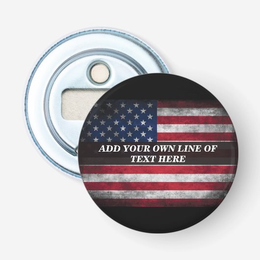 アメリカ国旗にテキストを追加する 栓抜き (正面)