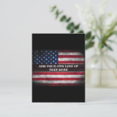 アメリカ国旗にテキストを追加する 案内状 (スタンド正面)