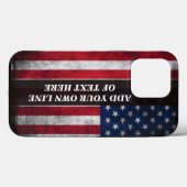 アメリカ国旗にテキストを追加する Case-Mate iPhoneケース (裏面 (横))
