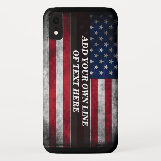 アメリカ国旗にテキストを追加する Case-Mate iPhoneケース (裏面)