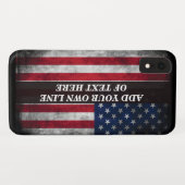 アメリカ国旗にテキストを追加する Case-Mate iPhoneケース (裏面(横))