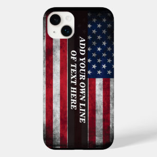 アメリカ国旗にテキストを追加する Case-Mate iPhone 14 PLUSケース