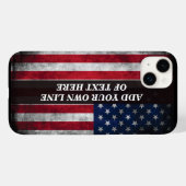 アメリカ国旗にテキストを追加する Case-Mate iPhoneケース (裏面 (横))