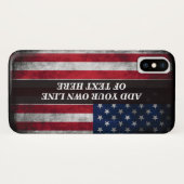 アメリカ国旗にテキストを追加する Case-Mate iPhoneケース (裏面(横))