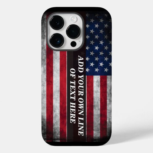 アメリカ国旗にテキストを追加する Case-Mate iPhoneケース (裏面)