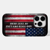 アメリカ国旗にテキストを追加する Case-Mate iPhoneケース (裏面 (横))