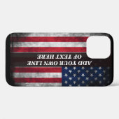 アメリカ国旗にテキストを追加する Case-Mate iPhoneケース (裏面 (横))