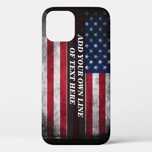 アメリカ国旗にテキストを追加する Case-Mate iPhoneケース (裏面)
