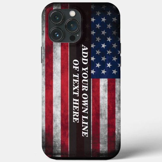 アメリカ国旗にテキストを追加する Case-Mate iPhoneケース (裏面)