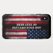 アメリカ国旗にテキストを追加する Case-Mate iPhoneケース (裏面(横))