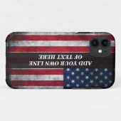 アメリカ国旗にテキストを追加する Case-Mate iPhoneケース (裏面(横))