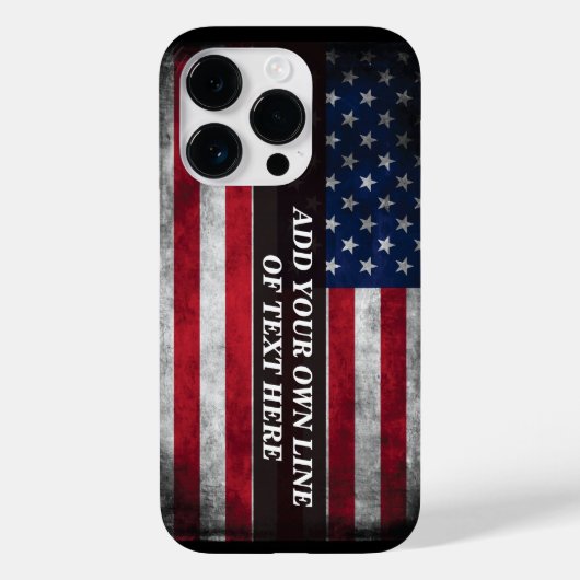アメリカ国旗にテキストを追加する Case-Mate iPhoneケース (裏面)