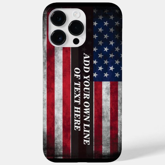 アメリカ国旗にテキストを追加する Case-Mate iPhoneケース (裏面)