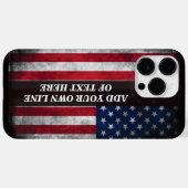 アメリカ国旗にテキストを追加する Case-Mate iPhoneケース (裏面 (横))