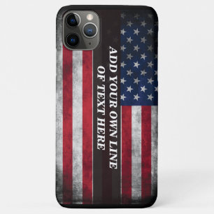 アメリカ国旗にテキストを追加する iPhone 11 PRO MAXケース