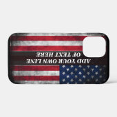 アメリカ国旗にテキストを追加する Case-Mate iPhoneケース (裏面 (横))
