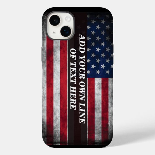 アメリカ国旗にテキストを追加する Case-Mate iPhoneケース (裏面)
