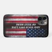 アメリカ国旗にテキストを追加する Case-Mate iPhoneケース (裏面(横))