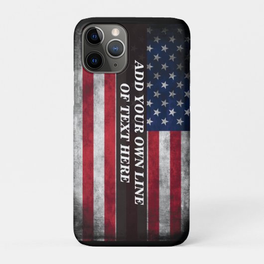 アメリカ国旗にテキストを追加する Case-Mate iPhoneケース (裏)