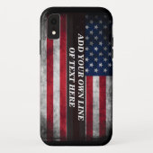 アメリカ国旗にテキストを追加する Case-Mate iPhoneケース (裏面)