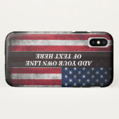 アメリカ国旗にテキストを追加する Case-Mate iPhoneケース (裏面(横))