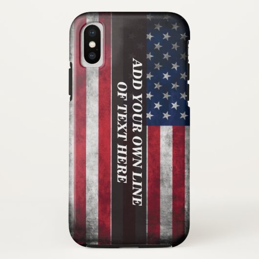 アメリカ国旗にテキストを追加する Case-Mate iPhoneケース (裏面)
