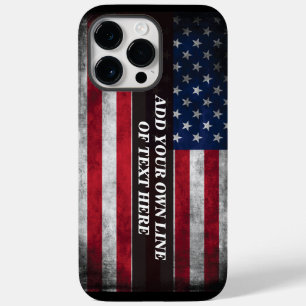 アメリカ国旗にテキストを追加する Case-Mate iPhone 14 PRO MAXケース