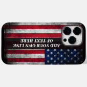 アメリカ国旗にテキストを追加する Case-Mate iPhoneケース (裏面 (横))