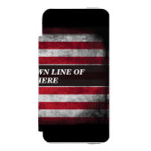 アメリカ国旗にテキストを追加する INCIPIO iPhoneウォレットケース (フォリオ 正面)