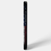 アメリカ国旗にテキストを追加する iPhoneケース (左側面)
