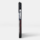 アメリカ国旗にテキストを追加する iPhoneケース (左側面)