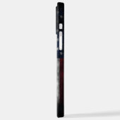 アメリカ国旗にテキストを追加する iPhoneケース (左側面)