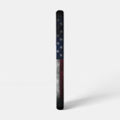 アメリカ国旗にテキストを追加する SAMSUNG GALAXYケース (左側面)