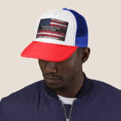 アメリカ国旗にテキストを追加 キャップ (インサイチュ)