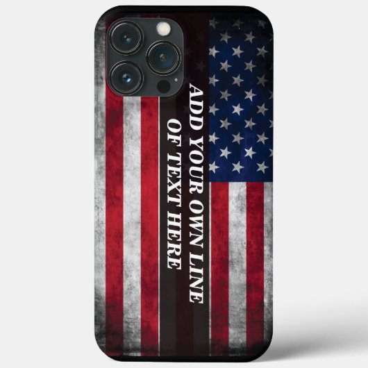 アメリカ国旗にテキストを追加 Case-Mate iPhoneケース (裏面)