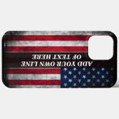 アメリカ国旗にテキストを追加 Case-Mate iPhoneケース (裏面 (横))