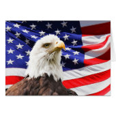 アメリカ国旗にハゲのワシ (正面横)